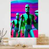 明日を先取りするKen Gage Surrealism ポップ・アートの ポスター (キッチン)