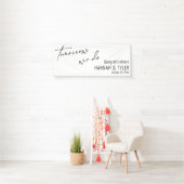 明日シンプルはリハーサルディナーホワイトを行う 横断幕 (インサイチュ)