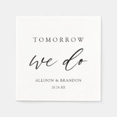 明日リハーサルエレガントディナー スタンダードカクテルナプキン (正面)