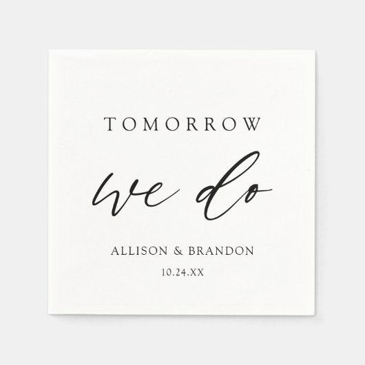 明日リハーサルエレガントディナー スタンダードカクテルナプキン (正面)