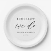 明日リハーサルエレガントディナー ペーパープレート (正面)