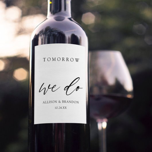 明日リハーサルエレガントディナー ワインラベル