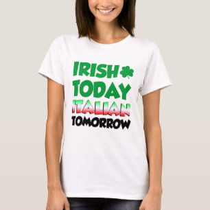 明日今日アイルランド人のイタリア語 Tシャツ