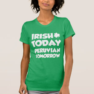 明日今日アイルランド人のペルー(暗闇で) Tシャツ