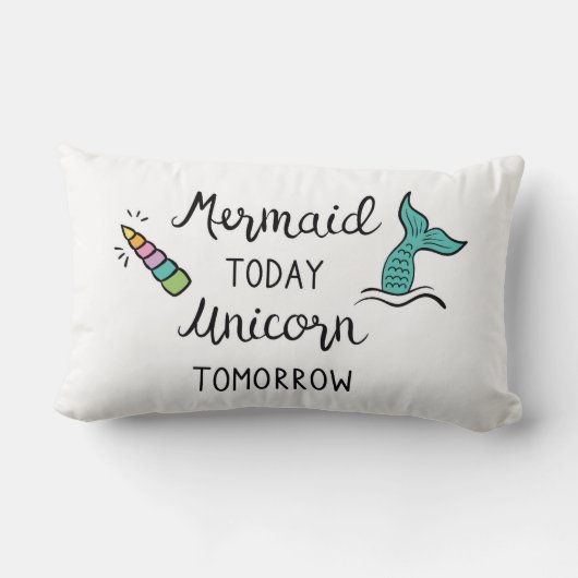 明日今日人魚のユニコーン ランバークッション (裏面)
