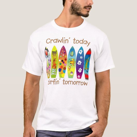 明日今日Crawlin Surfin Tシャツ (正面)