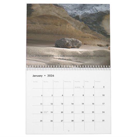 明日別の今はでちょうど少しあとで…. カレンダー (1月 2026)