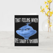 明日感じの膝手術のMおもしろい時 カード (黄色い花)