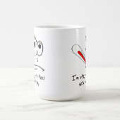 明日病気になる気がする面白いマグカップ コーヒーマグカップ (中央)