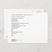 明日。スカーレット.別の日。ポストカード ポストカード (正面/裏面)