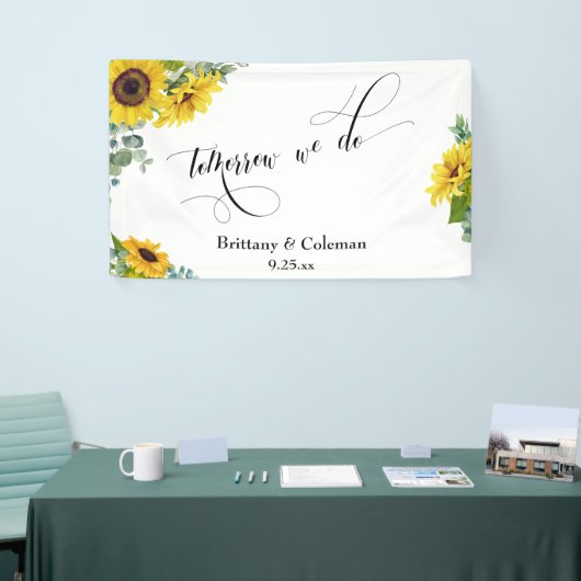 明日、私たちはエレガントフローラリハーサルディナーを行う 横断幕 (トレードショー)