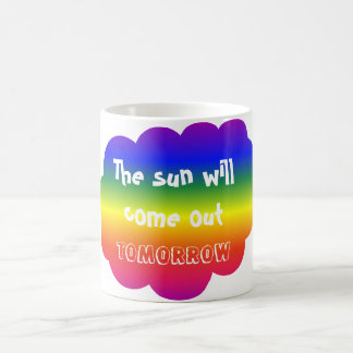 「明日」襲って下さい コーヒーマグカップ
