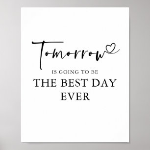 明日 – THE DAY 最高の EVER Dinner Sign ポスター