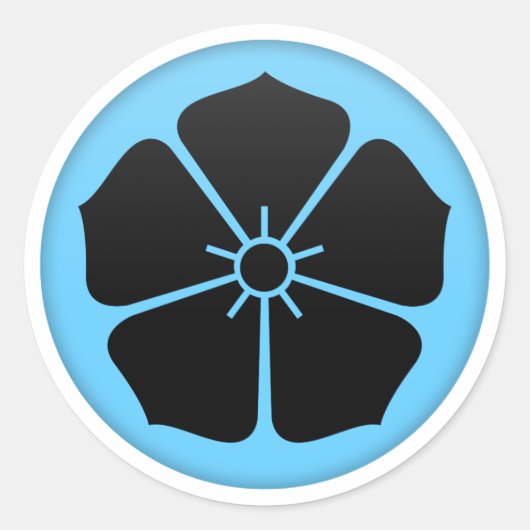 明智氏家紋 ラウンドシール (正面)