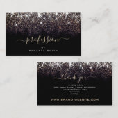 明暗金ゴールドグリッターエレガントプロフェッショナル 名刺 (正面/裏面)