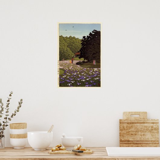 明治神宮菖蒲園明治神宮のアイリスガーデン川瀬蓮井 ポスター (キッチン)