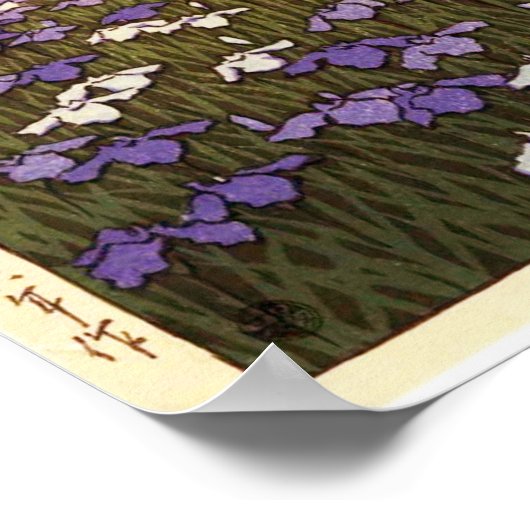 明治神宮菖蒲園明治神宮のアイリスガーデン川瀬蓮井 ポスター (角)