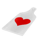 明無地のるい赤かわいいハート カッティングボード (角)