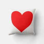 明無地のるい赤かわいいハート クッション (裏面)