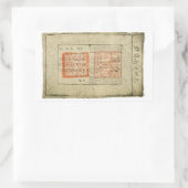 明王朝のお金のステッカー- 16世紀 長方形シール (バッグ)