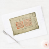 明王朝のお金のステッカー- 16世紀 長方形シール (封筒)