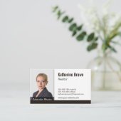 明白できれいな最小主義のシンプルな写真 名刺 (スタンド正面)