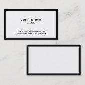 明白ではっきりしたで黒いボーダー名刺 名刺 (正面/裏面)
