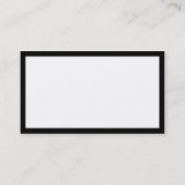 明白ではっきりしたで黒いボーダー名刺 名刺 (裏面)