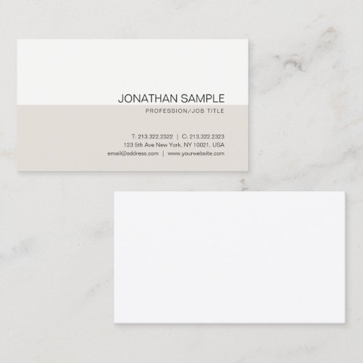 明白でエレガントな色は専門のモダンを滑らかにします 名刺 (正面/裏面)