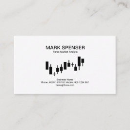 明白でシンプルできれいな株式取引所グラフ外国為替 名刺