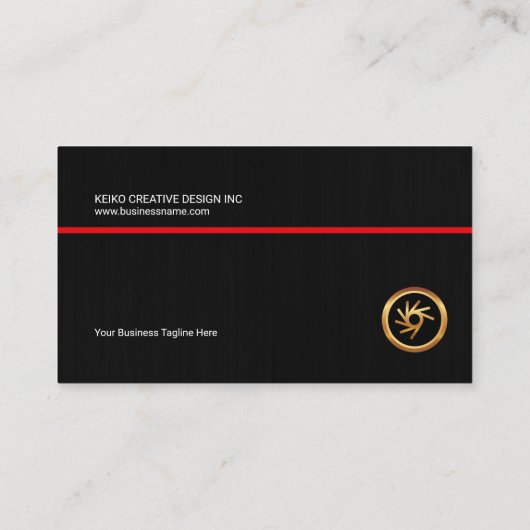 明白でシンプルで黒く軽くグランジな女性実業家CEO 名刺 (裏面)