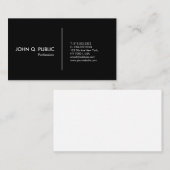 明白でシンプルな白黒のモダンのプロフェッショナル 名刺 (正面/裏面)