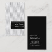 明白でミニマルなシェブロンの簿記係の名刺 名刺 (正面/裏面)