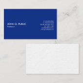 明白でモダンな専門のエレガントで青いデザイン 名刺 (正面/裏面)