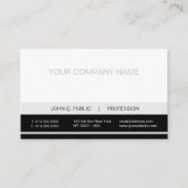 明白でモダンな専門の白黒の灰色のマット 名刺 (正面)