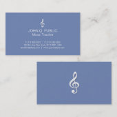 明白でモダンな専門の音楽の先生 名刺 (正面/裏面)