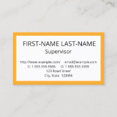 明白で及びシンプルなスーパーバイザーの名刺 名刺 (正面)