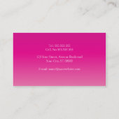 明白で及びシンプルな勾配のピンクの名刺 名刺 (裏面)