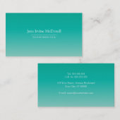 明白で及びシンプルな勾配の海の泡の名刺 名刺 (正面/裏面)