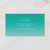 明白で及びシンプルな勾配の海の泡の名刺 名刺 (裏面)