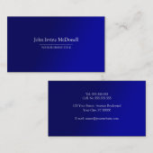 明白で及びシンプルな勾配の青い名刺 名刺 (正面/裏面)