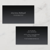 明白で及びシンプルな勾配の黒の名刺 名刺 (正面/裏面)