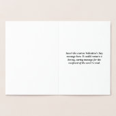 明白で及びパーソナライズなバレンタインデーカード 箔カード (内部)