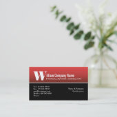 明白で男らしい専門の赤い白黒 名刺 (スタンド正面)