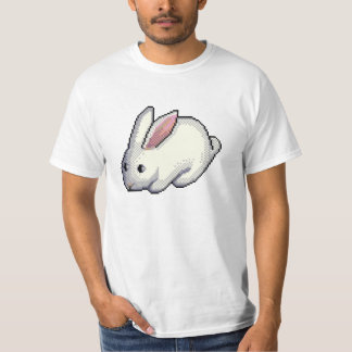 明白で白いウサギ Tシャツ