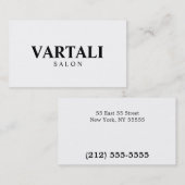 明白で白くクラシックな名刺 名刺 (正面/裏面)