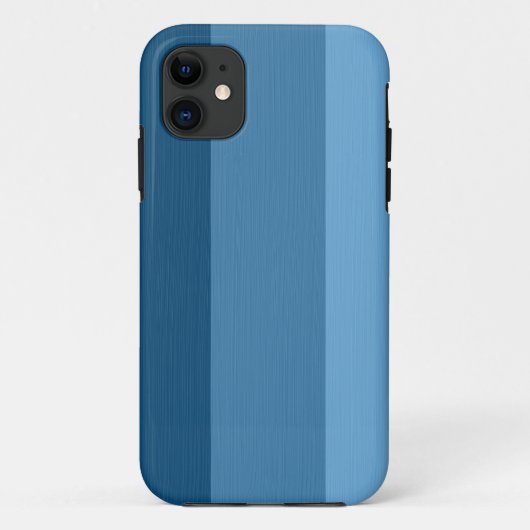 明白で軽いスカイブルーおよび鋼色のストライプ Case-Mate iPhoneケース (裏面)