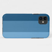 明白で軽いスカイブルーおよび鋼色のストライプ Case-Mate iPhoneケース (裏面(横))