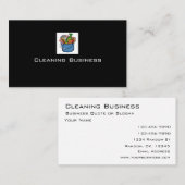 明白で黒いクリーニングのカスタマイズ可能な名刺 名刺 (正面/裏面)