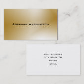 明白で、シンプルな名刺-金ゴールド 名刺 (正面/裏面)